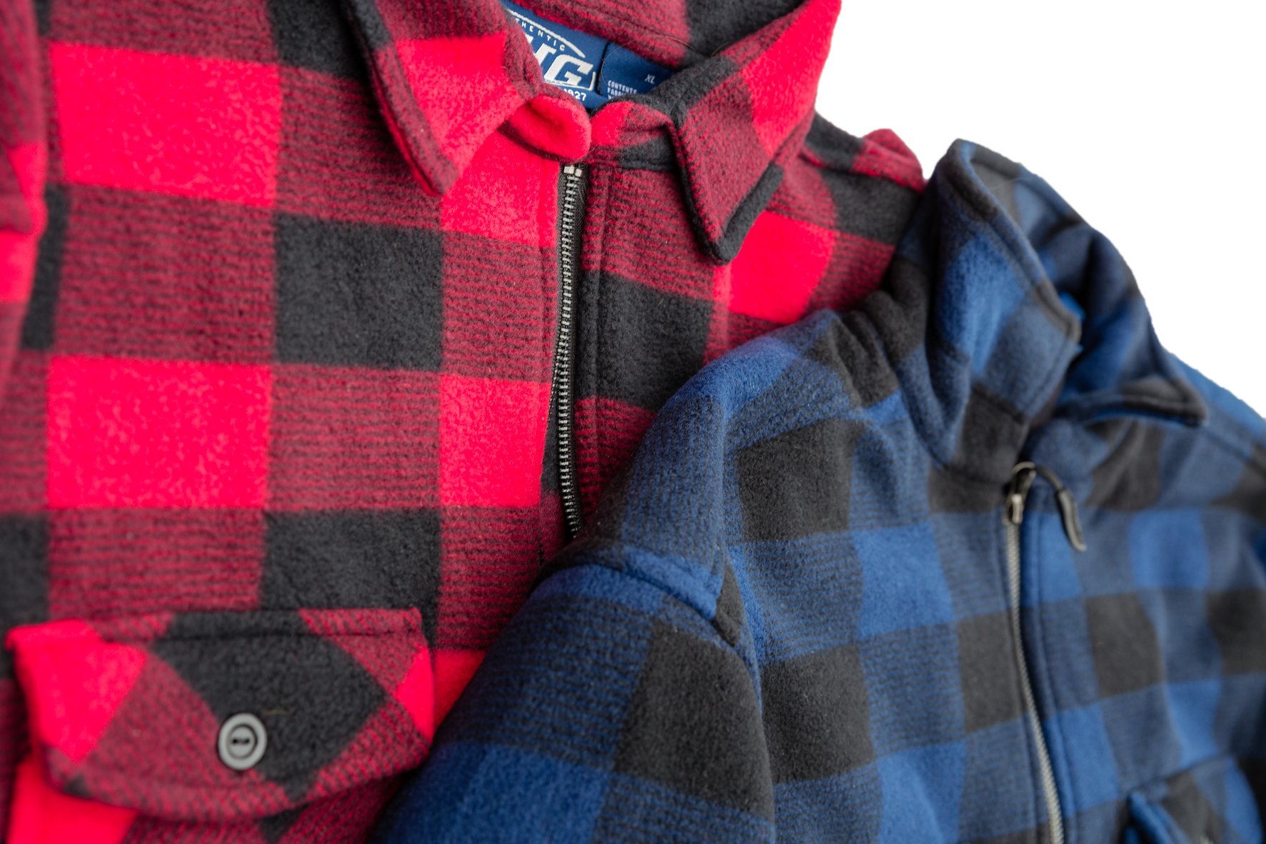 Red and black plaid 2025 fleece jacket